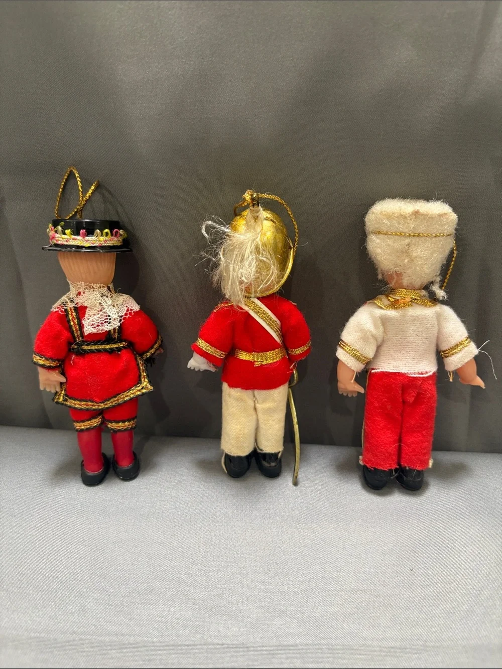 vintage British Royal Guard plastic souvenir ornaments qty 3